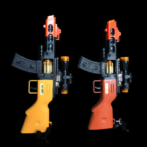Led Small Orange And Brown Toy Gun