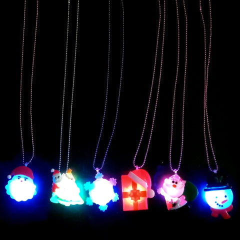 12 Piece Pack  Christmas Led Necklace