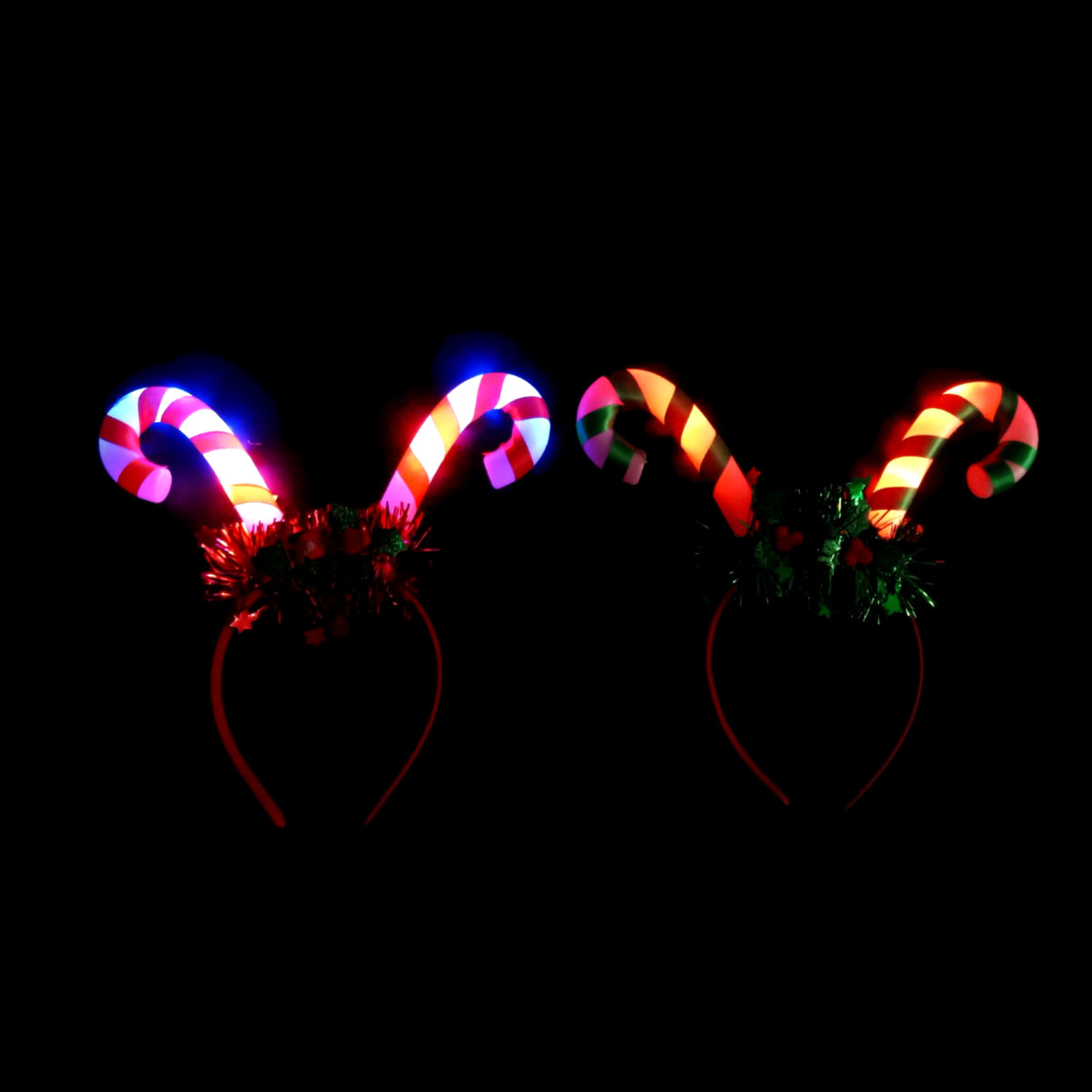 Candy Cane Headband Adult Red Whte main image 1