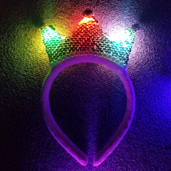 Light up crown headband