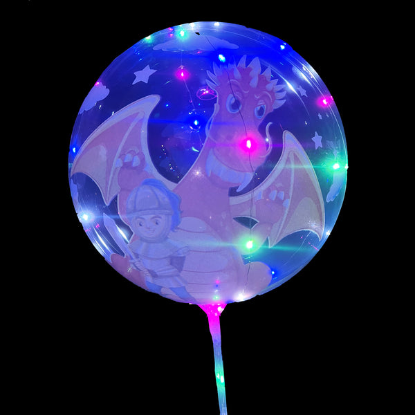 Led Dragon and unicorn  Printed Balloon