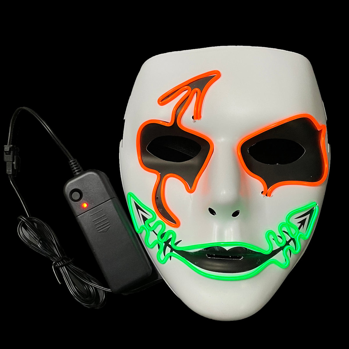 LED LIGHT UP GHOST FACE MASK dallastoyswholesale