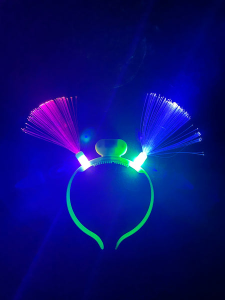 Light Up LED Optic Fiber Headband