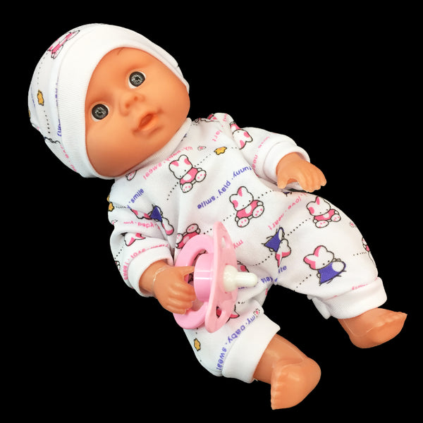 Baby Doll with Pacifier & Carrier Battery operated