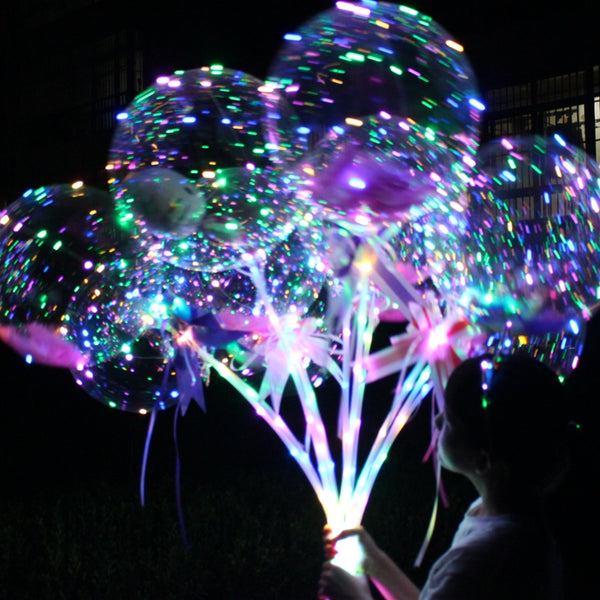 LED Heart Star Unicorn Flower Balloon with Light Boba