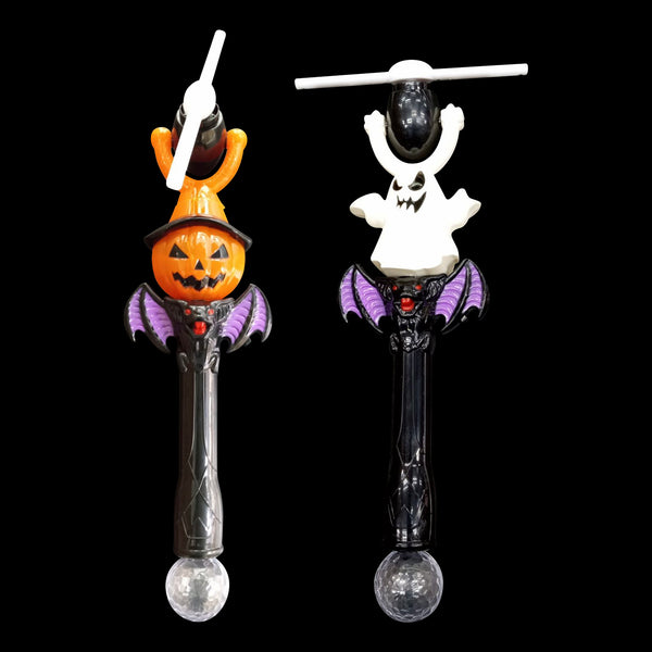 Halloween led Ghost Pumpkin Wand with Sound & Lights