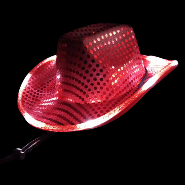 Light Up Cowboy Hat with Sequins