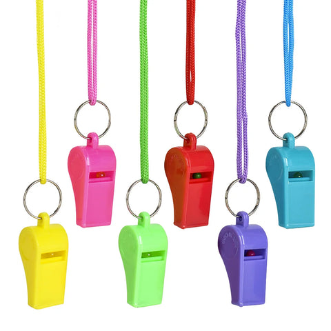 2" Neon Whistle Necklace