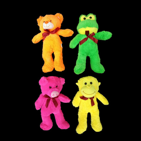 13" Natural Teddy Frog Monkey Plush Assortment