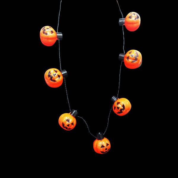 Halloween Led Pumpkin necklace