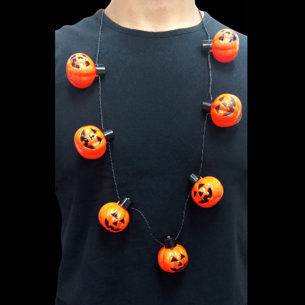 Halloween Led Pumpkin necklace