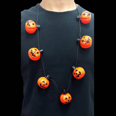 Halloween Led Pumpkin necklace