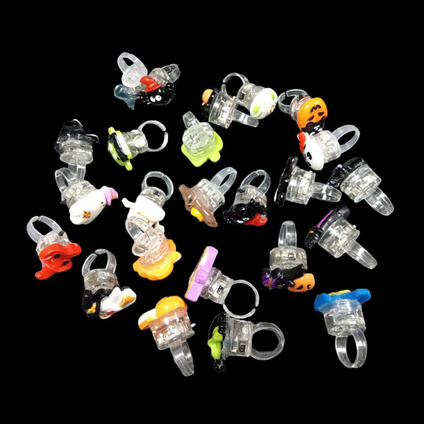 24 Piece pack Led Halloween Rings