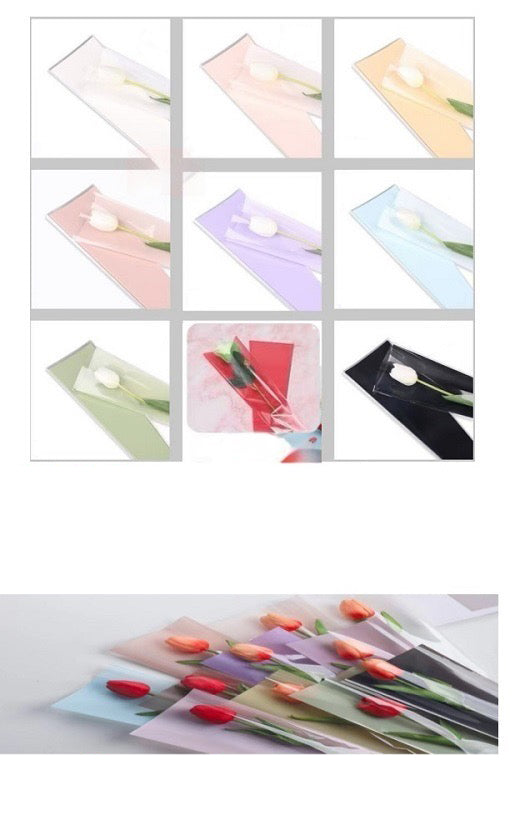 Single Flower Wrapping Paper(50 Sheets per Pack Style 13)