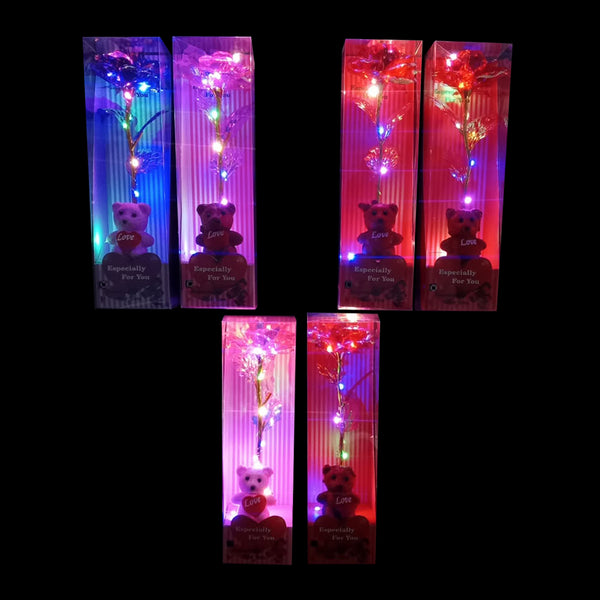 Rose Flower teddy Bear with Box