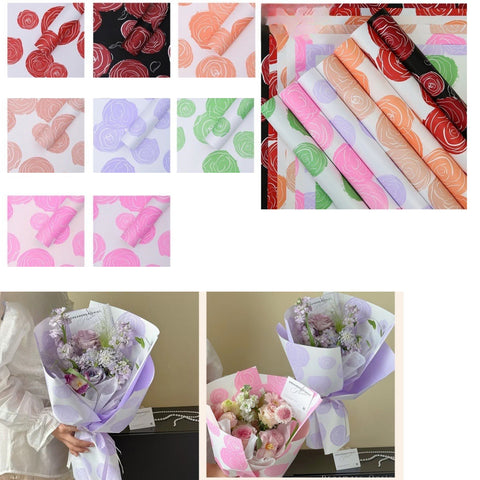 Rose Wrapping Sheet ( 20 Sheet Per Bag Style 07)
