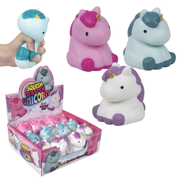 4" Squish And Stretch Unicorn