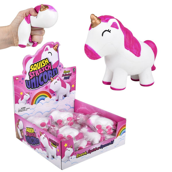 4" Squish And Stretch Unicorn