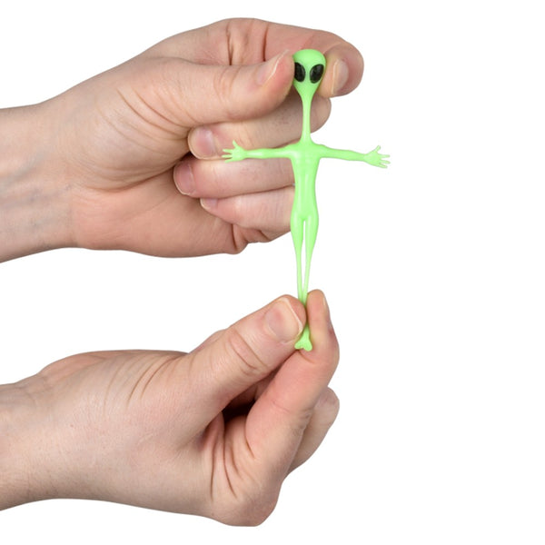 48 Piece 2.25" Glow In Dark Stretchy Alien Toy