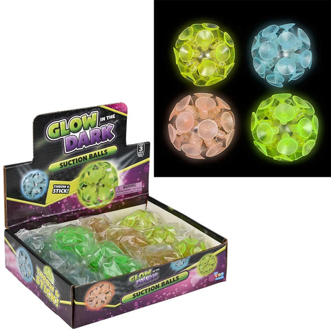 2" Glow In Dark Suction Balls