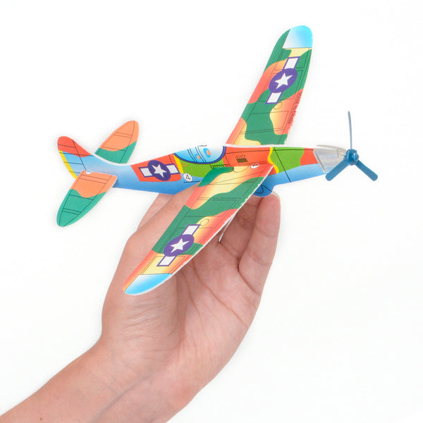 12 piece pack 8" Flying Glider Plane Toy
