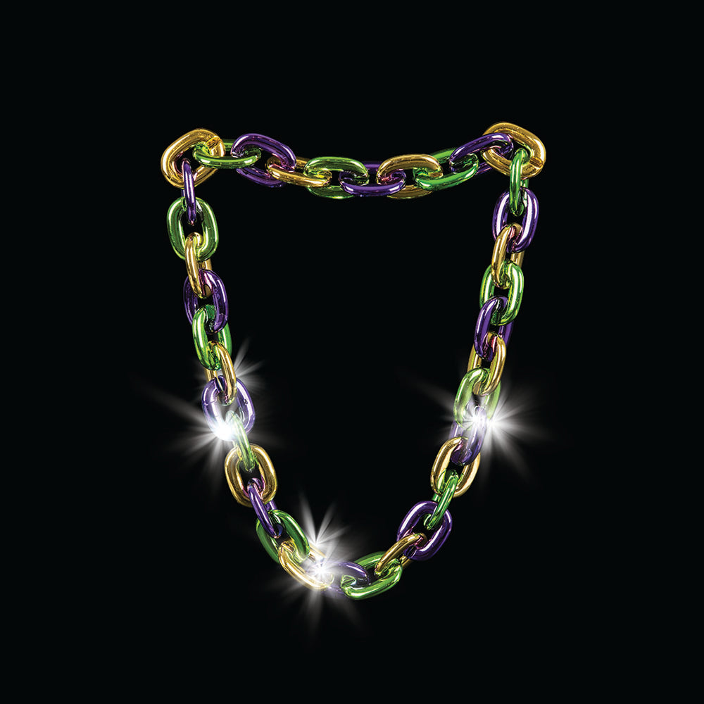 38" Light-Up Big Mardi Gras Necklace