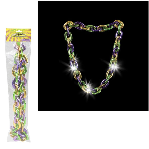 38" Light-Up Big Mardi Gras Necklace