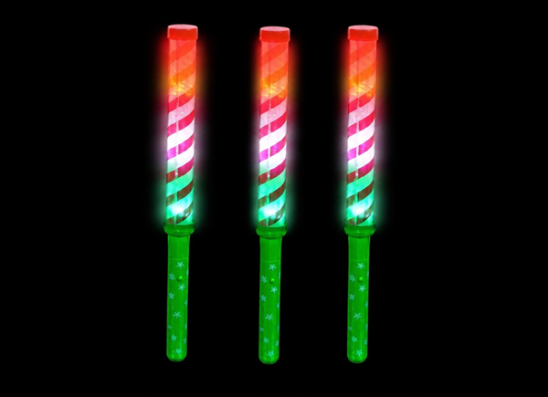 12" Light-Up Candy Cane Stripe Wand