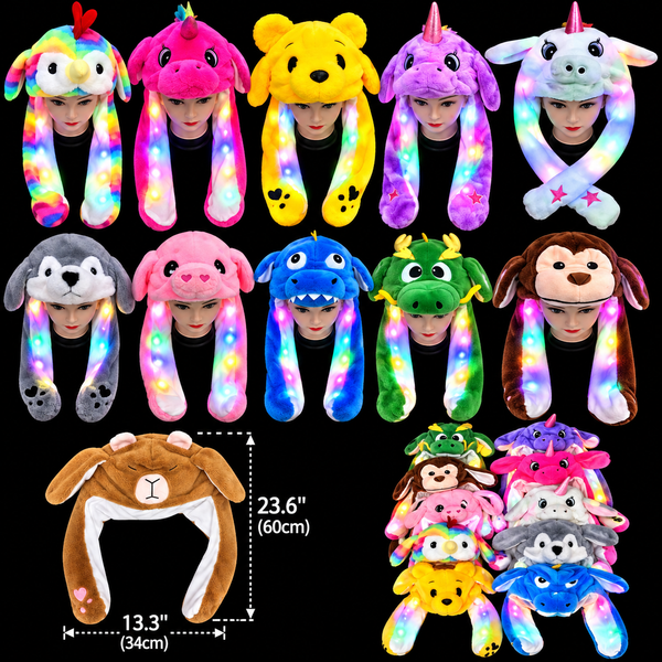 Jumping ear animal hat