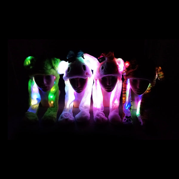 12 piece LED Animal  Hat with moving ears