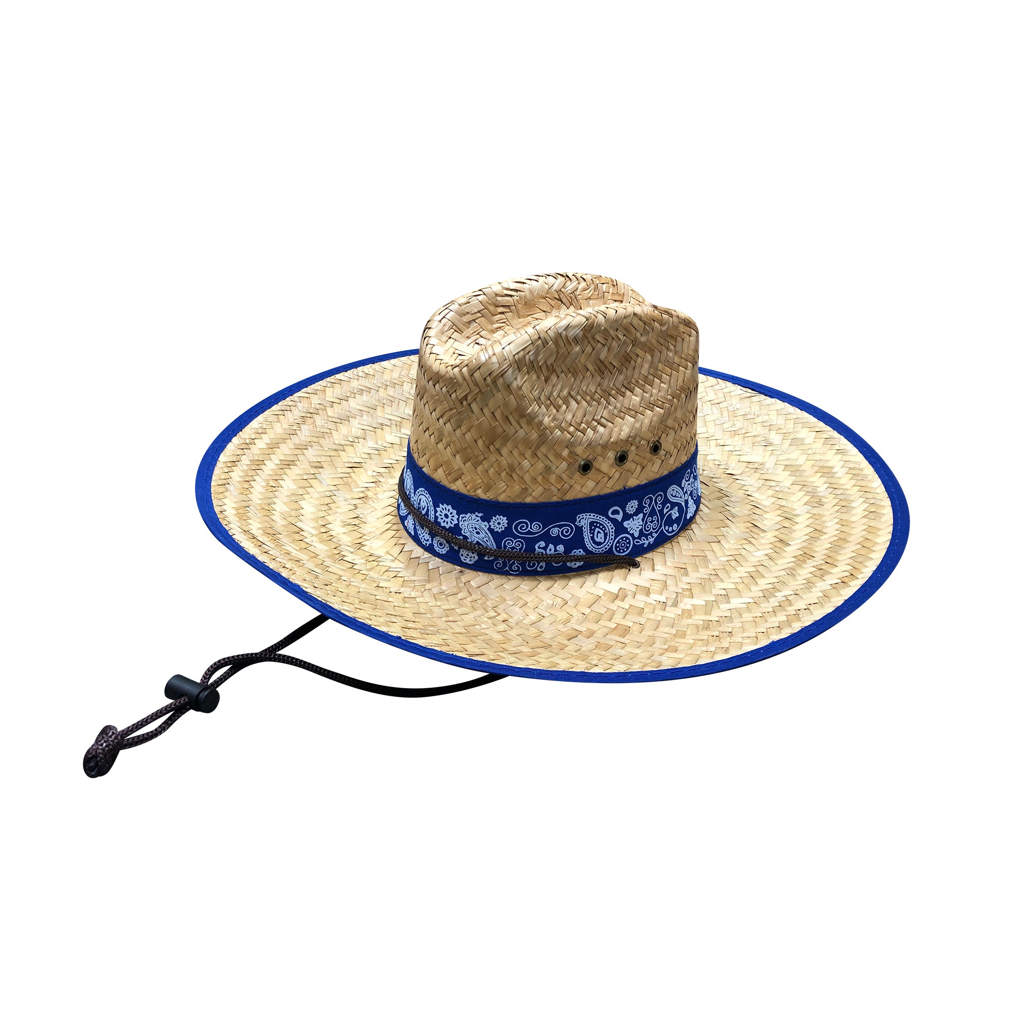 Pcs Blue Bandana Men's Straw Hat – dallastoyswholesale
