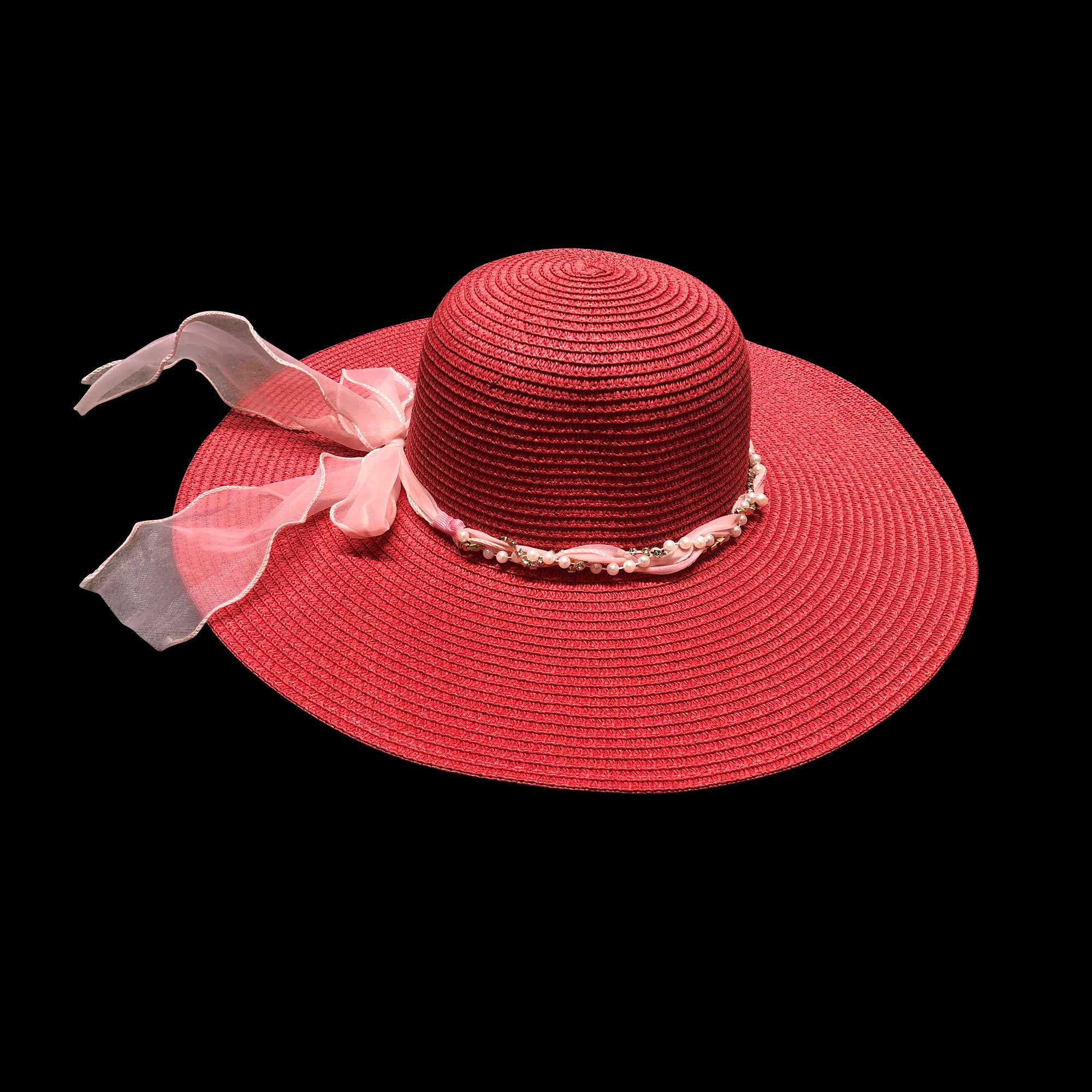 Ladies Summer Hat Red