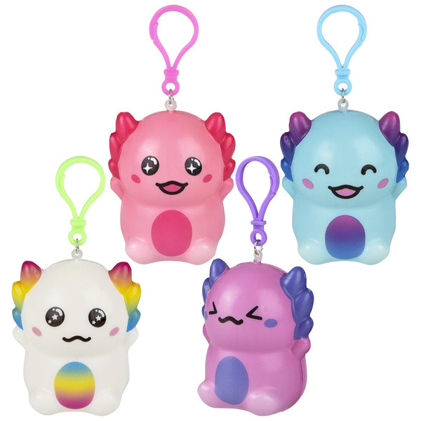 3.25" Axolotl Squishy Backpack Clip