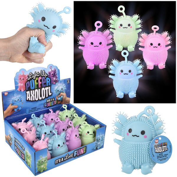 3.5" Light-Up Puffer Axolotl