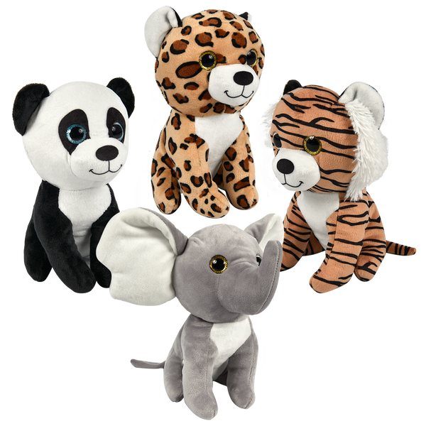 8" Glitter Eye Plush Assortment