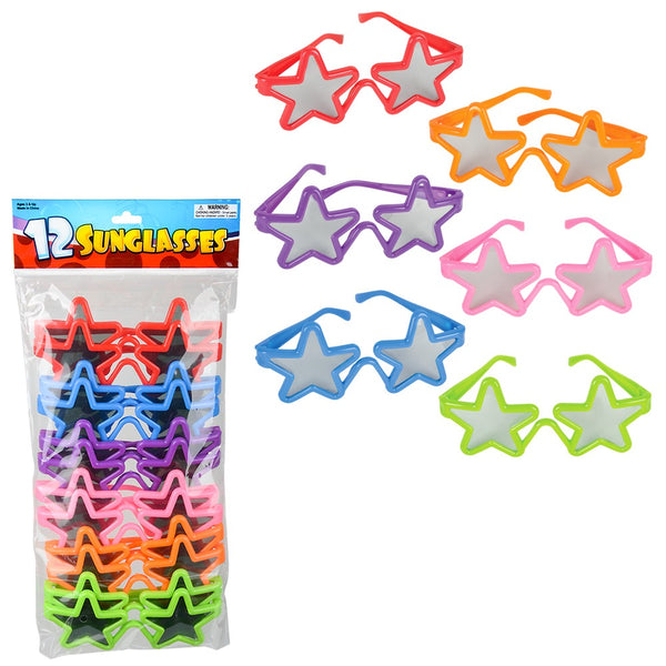 12 piece 5" Kiddie Star Toy Glasses