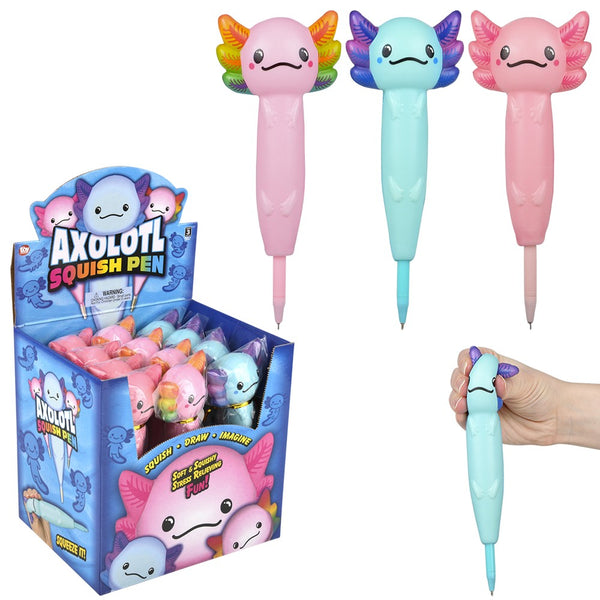 8.25" Squish Axolotl Pen