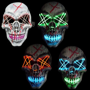 Led light up Halloween Skull face mask