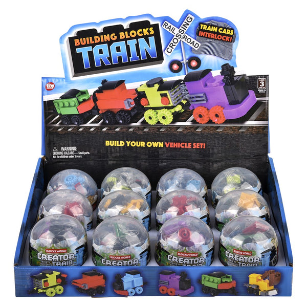 3" Building Block Train Assortment Toy