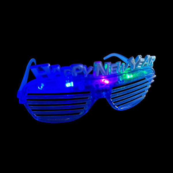 Happy New Year Flashing Shutter Shade Party Glasses