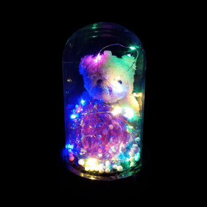 Led Galaxy Lamp With Teddy Bear