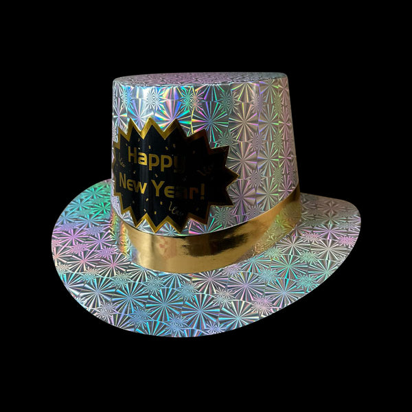 Happy New Year Metallic Top Hats