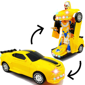 Yellow Transforming Car