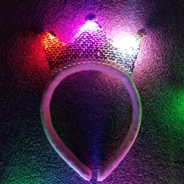 Light up crown headband
