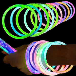 100 pcs Glow In The Dark Glowstick bracelet