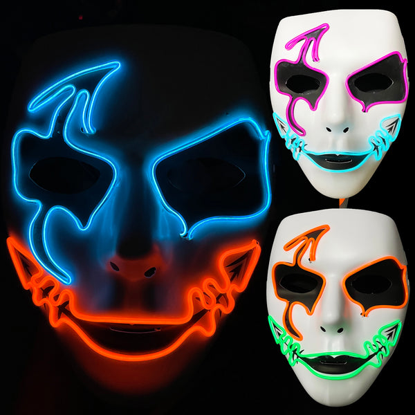 LED LIGHT UP GHOST  FACE MASK