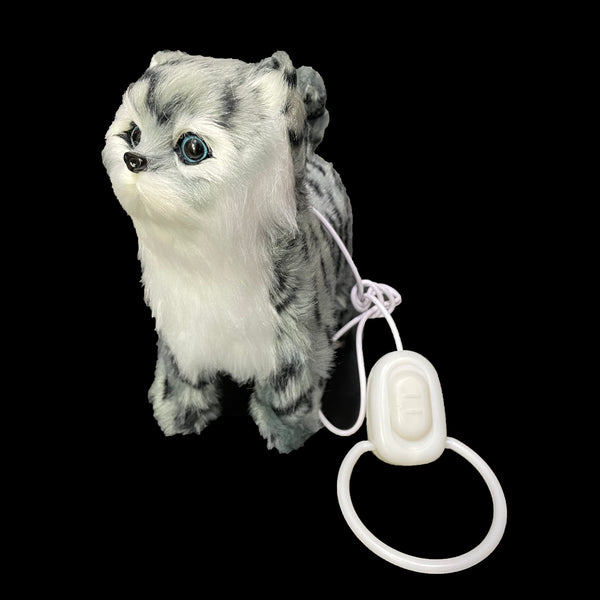 Battery Operated Walking toy Cat with leash
