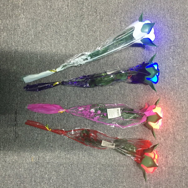 LED Light-Up Glowing Roses Assorted