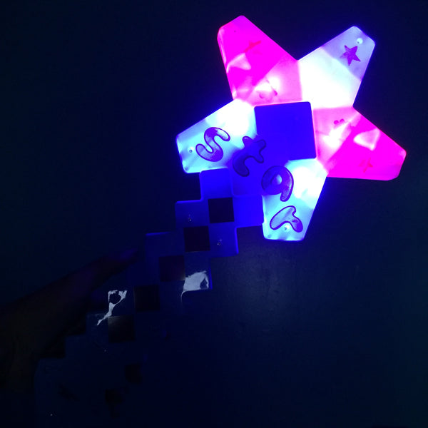 LED Light Up Star Pixel Wand