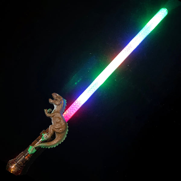 12 Pcs Wholesale Led Light Up Dinosaur Sword Wand w/ music
